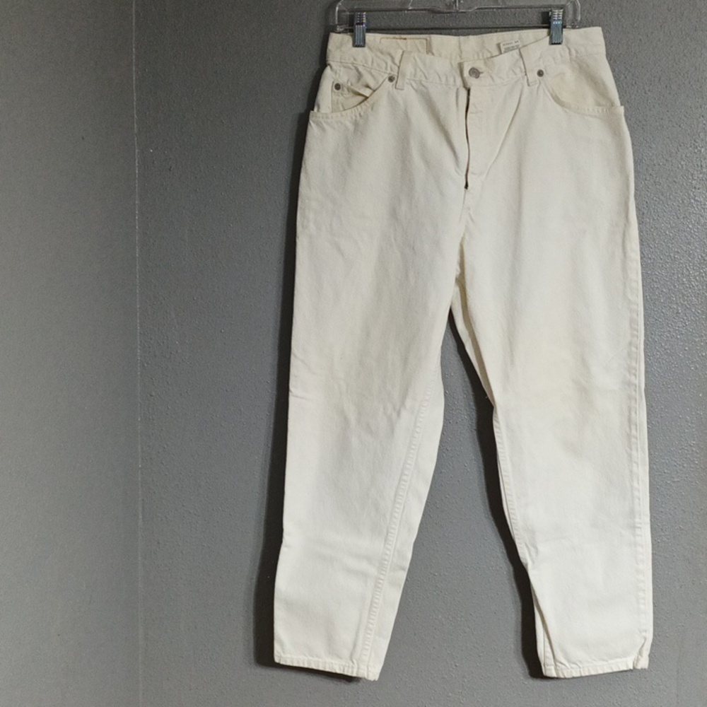 Vintage Orange Tag White Levi's Jeans apered Leg Size 14